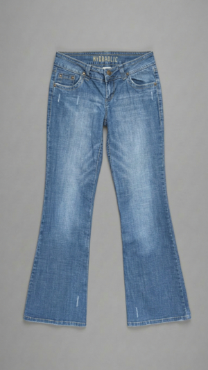 y2k schlaghose von hydraulic mit nietendetails & distressed look