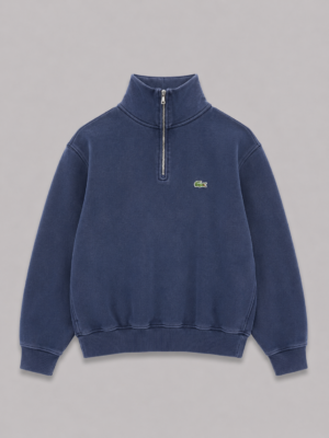 klassischer lacoste quarter zip sweater – vintage wash