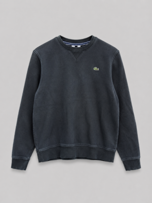 klassischer lacoste crewneck sweater black